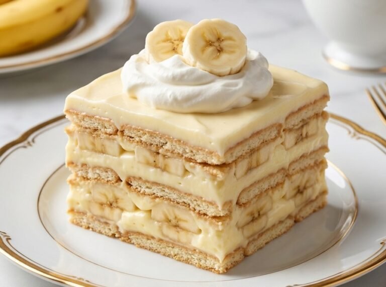 Torta sa Bananama i Petit Keksom Recept | Kremasti Kolač Bez Pečenja