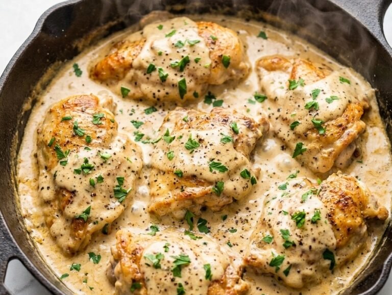Sočna Piletina u Kremastom Sosu Recept | Brzi Ručak iz Tiganja