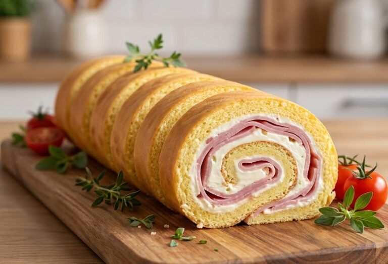 Domaći Slani Rolat sa Šunkom i Krem Sirom Recept | Slavsko Predjelo