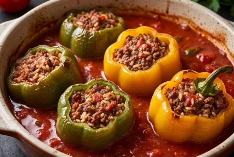 Domaće Punjene Paprike sa Mlevenim Mesom Recept | Sočni Ručak iz Rerne