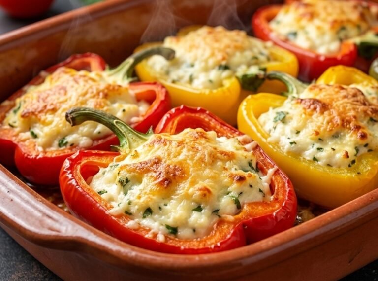 Paprike Punjene Sirom Recept | Pečene Paprike sa Sirom iz Rerne