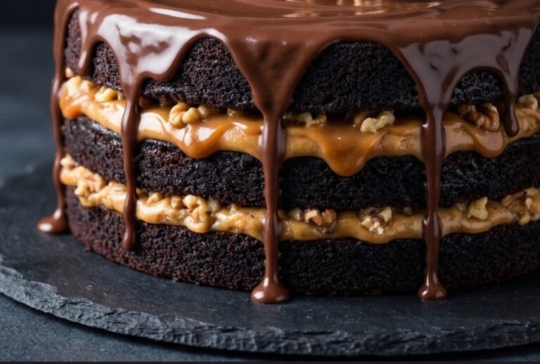 Ludilo Kolač Recept | Bogata Čokoladna Torta sa Karamelom i Orasima
