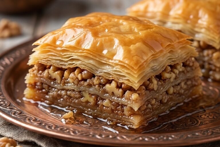 Baklava koja se topi Recept | Sočna Domaća Baklava sa Orasima i Sirupom
