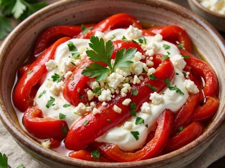 Vlaška Salata sa Pečenom Paprikom Recept | Kremasta i Osvežavajuća