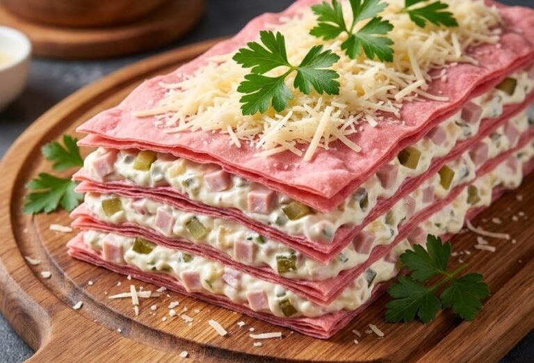 Slana Rozen Torta Recept | Kremasto Predjelo sa Šunkom i Sirima