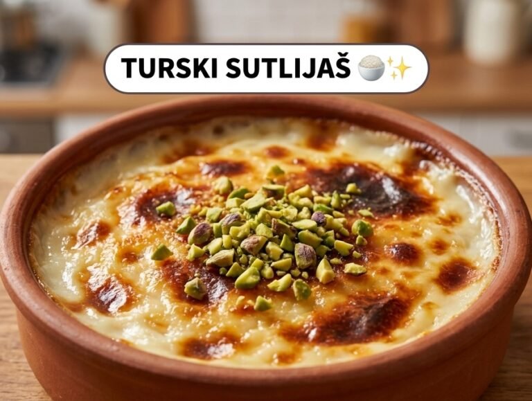 Turski Sutlijaš Recept | Zapečeni Sutlijaš sa Pistaćima (Fırın Sütlaç)