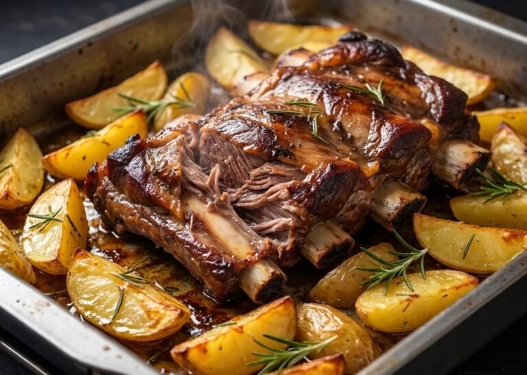 Teleća Rebra sa Krompirom iz Rerne Recept | Sočno Pečenje sa Ruzmarinom