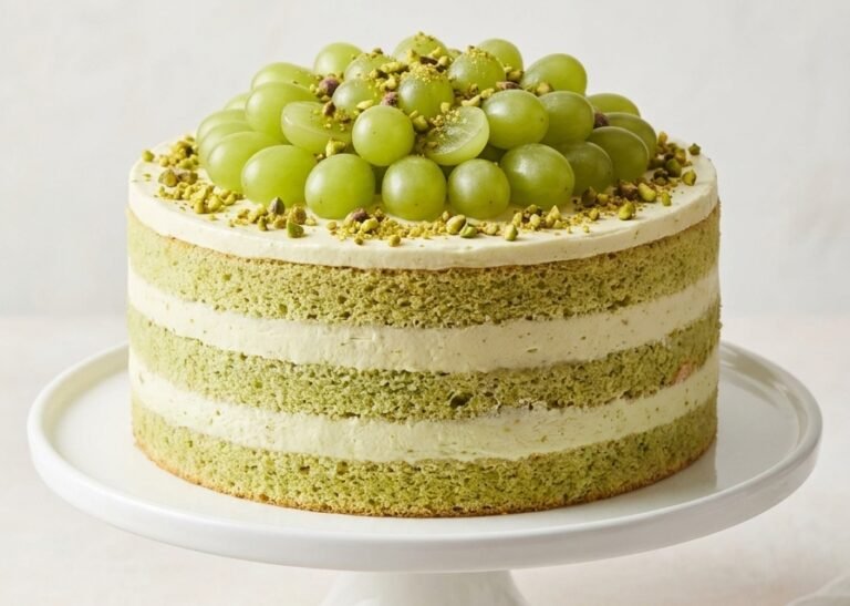 Grožđe Pistać Torta Recept | Kremasta Torta sa Grožđem i Pistaćima