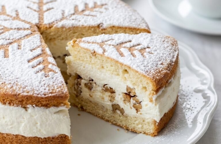 Bela Pahulja sa Orasima Recept | Kremasta i Sočna Torta sa Vanilom