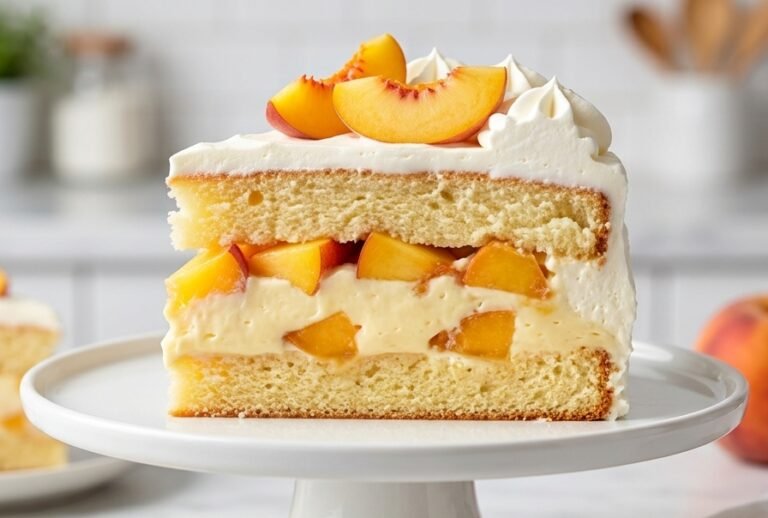 Krem Torta s Breskvama Recept | Osvežavajuća i Sočna Voćna Torta sa Vanilijom
