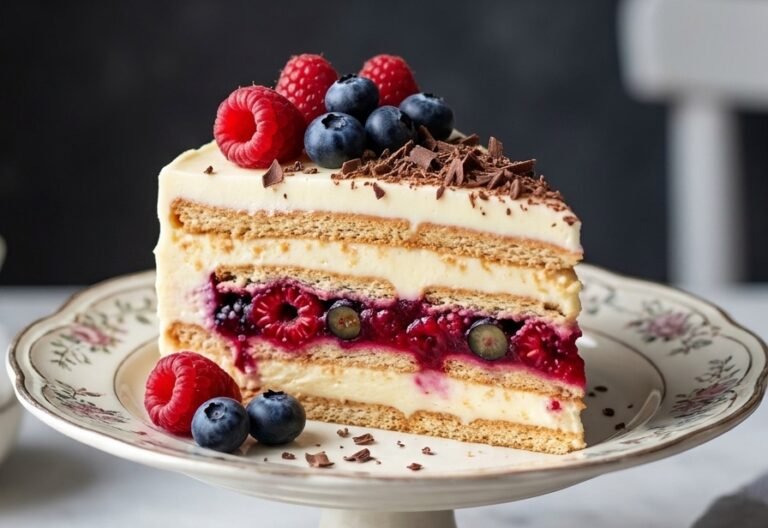 Plazma Torta Voće Recept | Kremasta Torta sa Šumskim Voćem Bez Pečenja