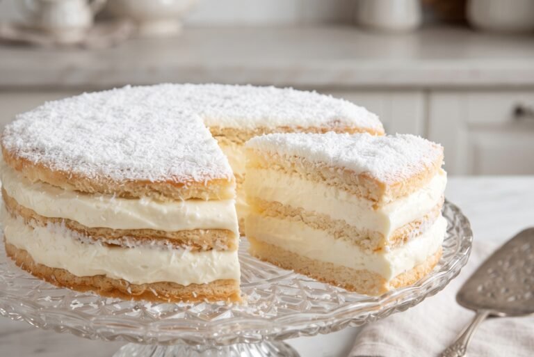 Ledeni Brijeg Torta Recept | Kremasti i Osvežavajući Kolač sa Kokosom i Vanilijom