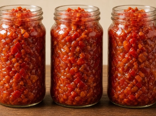 Domaća Lovačka Salata Recept | Najukusnija Zimnica od Paprike i Paradajza