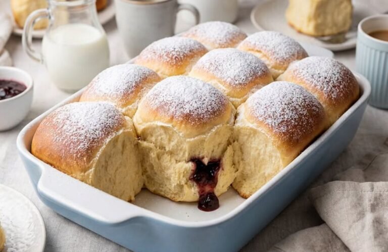 Mekane Domaće Buhtle sa Džemom od Šljiva Recept | Pamuk Testo