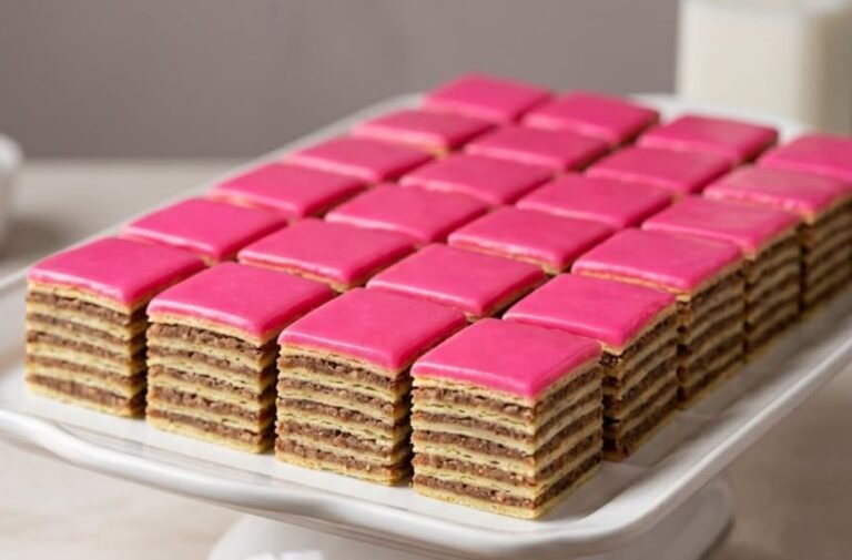Svečane Rozen Kocke Recept | Tradicionalni Sočni Kolač sa Orahom i Roze Glazurom