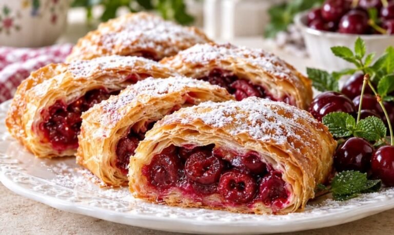 Domaća Štrudla sa Višnjama Recept | Sočna i Hrskava Pita od Kora