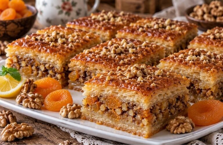 Kolač sa Orasima i Kajsijama Recept | Starinski Kolač sa Šerbetom