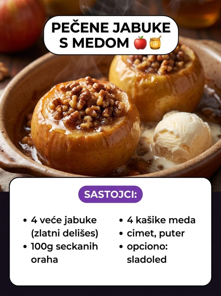 Pečene jabuke s medom – Sočni, aromatični i zdravi domaći desert sa orasima i cimetom