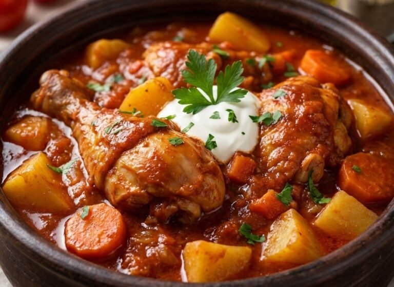Domaći pileći paprikaš – Sočan, bogat i aromatičan tradicionalni specijalitet