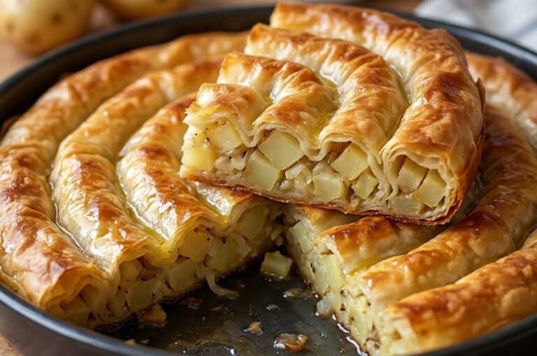 Domaća krompiruša – Sočna, hrskava i tradicionalna pita sa sitno seckanim krompirom i crnim lukom