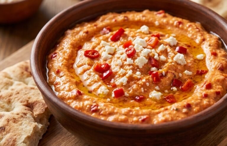 Urnebes salata – Kremasta, ljuta i aromatična tradicionalna salata sa sirom, ajvarom i tucanom paprikom