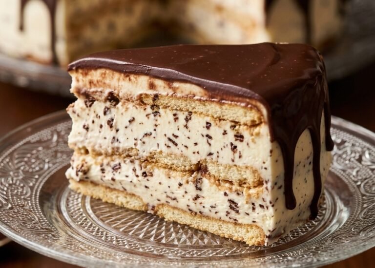 Straćatela torta bez pečenja – Kremasta, bogata i neodoljiva slojevita torta sa keksom, maskarponeom, slatkom pavlakom i seckanom čokoladom
